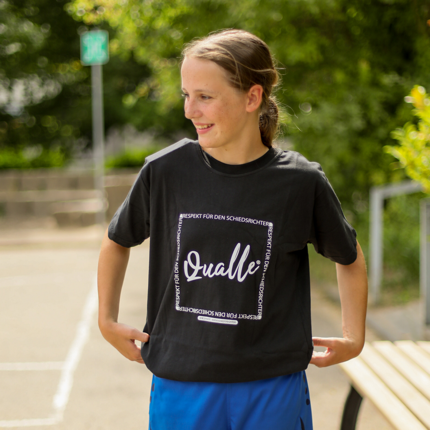 Qualle T-Shirt "Gameplay Respekt" Baumwolle unisex (Kinder, Frauen und Herren)