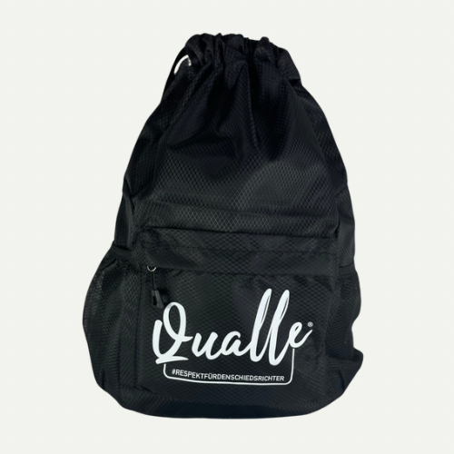 Qualle Turnbeutel "gym bag Respekt" unisex (Kinder, Frauen und Herren) - schwarz