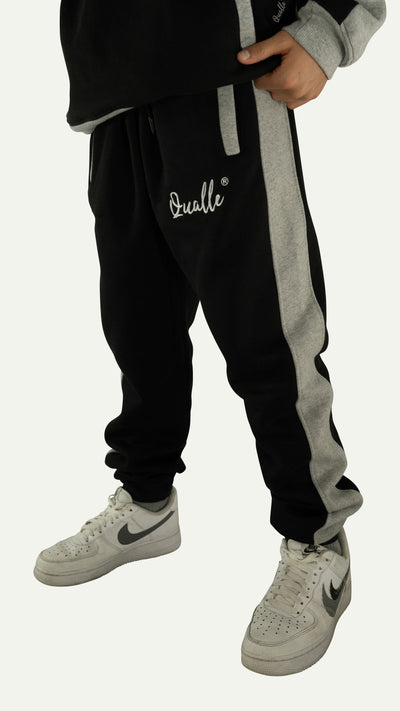 Qualle Jogginganzug "Streetwear Respekt" unisex (Kinder, Frauen und Herren) - grau schwarz