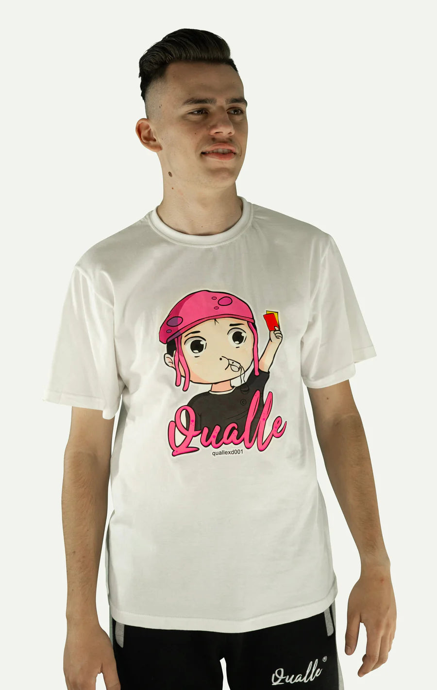 Bundle 4x Qualle T-Shirt "Quallekopf Respekt" Baumwolle unisex (Kinder, Frauen und Herren) - Set