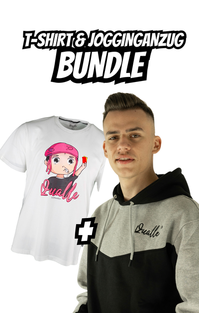 Bundle 1x Qualle T-Shirt "Quallekopf-Respekt" und 1 xQualle Trainingsanzug "Streetwear Respekt" unisex (Kinder, Frauen und Herren)